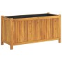 Jardinera con forro madera maciza de acacia 99,5x38x50 cm de vidaXL, Maceteros y jardineras - Ref: Foro24-366441, Precio: 118...