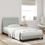 Cama con colchón terciopelo gris claro 100x200 cm de vidaXL, Camas y somieres - Ref: Foro24-3208640, Precio: 289,53 €, Descue...