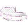Cama con colchón terciopelo negro 140x190 cm de vidaXL, Camas y somieres - Ref: Foro24-3208654, Precio: 385,19 €, Descuento: %