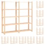 Estantería 5 niveles 10 unidades madera pino maciza 500 kg de vidaXL, Estanterías industriales - Ref: Foro24-3051112, Precio:...