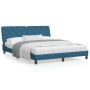 Cama con colchón terciopelo azul 160x200 cm de vidaXL, Camas y somieres - Ref: Foro24-3208668, Precio: 456,05 €, Descuento: %