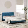 Cama con colchón terciopelo azul 160x200 cm de vidaXL, Camas y somieres - Ref: Foro24-3208668, Precio: 456,05 €, Descuento: %