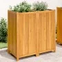 Jardinera con forro madera maciza de acacia 100x50x100 cm de vidaXL, Maceteros y jardineras - Ref: Foro24-366448, Precio: 200...