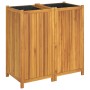 Jardinera con forro madera maciza de acacia 100x50x100 cm de vidaXL, Maceteros y jardineras - Ref: Foro24-366448, Precio: 205...