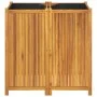 Jardinera con forro madera maciza de acacia 100x50x100 cm de vidaXL, Maceteros y jardineras - Ref: Foro24-366448, Precio: 200...