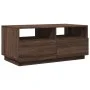 Mesa de centro con luces LED marrón roble 90x49x40 cm de vidaXL, Mesas de centro - Ref: Foro24-839839, Precio: 99,61 €, Descu...