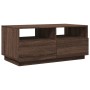 Mesa de centro con luces LED marrón roble 90x49x40 cm de vidaXL, Mesas de centro - Ref: Foro24-839839, Precio: 101,16 €, Desc...