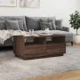 Mesa de centro con luces LED marrón roble 90x49x40 cm de vidaXL, Mesas de centro - Ref: Foro24-839839, Precio: 99,61 €, Descu...