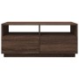 Mesa de centro con luces LED marrón roble 90x49x40 cm de vidaXL, Mesas de centro - Ref: Foro24-839839, Precio: 101,16 €, Desc...