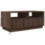 Mesa de centro con luces LED marrón roble 90x49x40 cm de vidaXL, Mesas de centro - Ref: Foro24-839839, Precio: 99,61 €, Descu...
