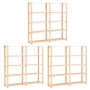 Estantería 5 niveles 3 unidades madera pino maciza 500 kg de vidaXL, Estanterías industriales - Ref: Foro24-3051110, Precio: ...
