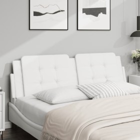 Cabecero de cama acolchado cuero sintético blanco 160 cm de vidaXL, Cabeceros y pies de cama - Ref: Foro24-374867, Precio: 49...