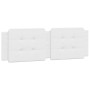 Cabecero de cama acolchado cuero sintético blanco 160 cm de vidaXL, Cabeceros y pies de cama - Ref: Foro24-374867, Precio: 49...