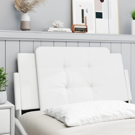 Cabecero de cama acolchado cuero sintético blanco 100 cm de vidaXL, Cabeceros y pies de cama - Ref: Foro24-374844, Precio: 25...