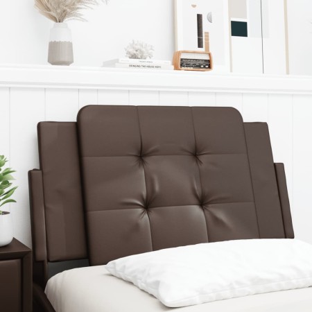Cabecero de cama acolchado cuero sintético marrón 90 cm de vidaXL, Cabeceros y pies de cama - Ref: Foro24-374838, Precio: 30,...