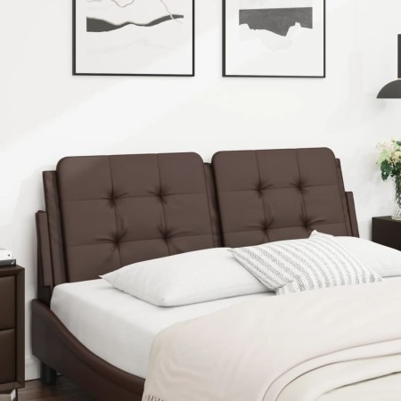 Cabecero de cama acolchado cuero sintético marrón 120 cm de vidaXL, Cabeceros y pies de cama - Ref: Foro24-374852, Precio: 46...