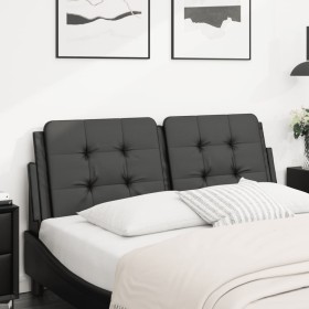 Cabecero de cama acolchado cuero sintético negro 140 cm de vidaXL, Cabeceros y pies de cama - Ref: Foro24-374859, Precio: 37,...
