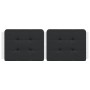 Cabecero de cama acolchado cuero sintético negro blanco 140 cm de vidaXL, Cabeceros y pies de cama - Ref: Foro24-374865, Prec...