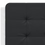 Cabecero de cama acolchado cuero sintético negro blanco 140 cm de vidaXL, Cabeceros y pies de cama - Ref: Foro24-374865, Prec...