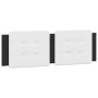 Cabecero de cama acolchado cuero sintético blanco negro 160 cm de vidaXL, Cabeceros y pies de cama - Ref: Foro24-374871, Prec...