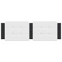 Cabecero de cama acolchado cuero sintético blanco negro 160 cm de vidaXL, Cabeceros y pies de cama - Ref: Foro24-374871, Prec...