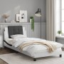 Estructura cama con LED cuero sintético blanco negro 90x200 cm de vidaXL, Camas y somieres - Ref: Foro24-3214088, Precio: 144...