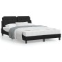 Estructura de cama con luces LED cuero PE negro 140x200 cm de vidaXL, Camas y somieres - Ref: Foro24-3214110, Precio: 191,65 ...