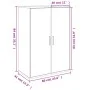 Aparador de madera de ingeniería gris Sonoma 60x31x84 cm de vidaXL, Aparadores - Ref: Foro24-840490, Precio: 83,10 €, Descuen...