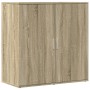 Aparador de madera de ingeniería roble Sonoma 79x38x80 cm de vidaXL, Aparadores - Ref: Foro24-840515, Precio: 84,11 €, Descue...