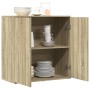 Aparador de madera de ingeniería roble Sonoma 79x38x80 cm de vidaXL, Aparadores - Ref: Foro24-840515, Precio: 84,11 €, Descue...
