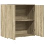 Aparador de madera de ingeniería roble Sonoma 79x38x80 cm de vidaXL, Aparadores - Ref: Foro24-840515, Precio: 84,11 €, Descue...