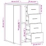 Aparador de madera de ingeniería blanco 59x39x80 cm de vidaXL, Aparadores - Ref: Foro24-840534, Precio: 116,54 €, Descuento: %