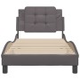 Estructura de cama con cabecero cuero sintético gris 90x190 cm de vidaXL, Camas y somieres - Ref: Foro24-3208152, Precio: 139...