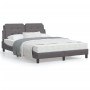 Estructura de cama con cabecero cuero sintético gris 120x200cm de vidaXL, Camas y somieres - Ref: Foro24-3208173, Precio: 181...