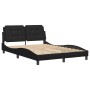 Estructura de cama con cabecero cuero sintético negro 140x200cm de vidaXL, Camas y somieres - Ref: Foro24-3208184, Precio: 18...