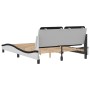 Estructura cama cabecero cuero sintético blanco negro 140x200cm de vidaXL, Camas y somieres - Ref: Foro24-3208190, Precio: 21...