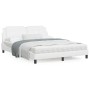 Estructura de cama cabecero cuero sintético blanco 160x200 cm de vidaXL, Camas y somieres - Ref: Foro24-3208192, Precio: 192,...