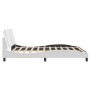 Estructura de cama cabecero cuero sintético blanco 180x200 cm de vidaXL, Camas y somieres - Ref: Foro24-3208199, Precio: 235,...