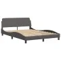 Cama con colchón cuero sintético gris 120x200 cm de vidaXL, Camas y somieres - Ref: Foro24-3208855, Precio: 358,68 €, Descuen...