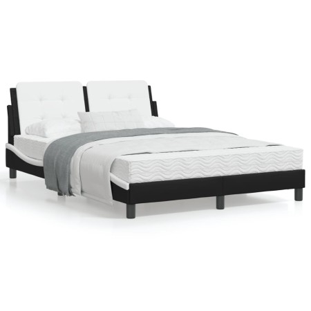 Cama con colchón cuero sintético negro y blanco 120x200 cm de vidaXL, Camas y somieres - Ref: Foro24-3208857, Precio: 396,53 ...