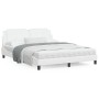 Cama con colchón cuero sintético blanco 160x200 cm de vidaXL, Camas y somieres - Ref: Foro24-3208874, Precio: 391,30 €, Descu...