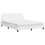 Cama con colchón cuero sintético blanco 160x200 cm de vidaXL, Camas y somieres - Ref: Foro24-3208874, Precio: 391,30 €, Descu...