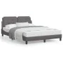 Bed with gray synthetic leather mattress 140x200 cm by vidaXL, Beds and slatted bases - Ref: Foro24-3208869, Price: 370,71 €,...