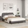 Bed with gray synthetic leather mattress 140x200 cm by vidaXL, Beds and slatted bases - Ref: Foro24-3208869, Price: 370,71 €,...