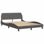 Cama con colchón cuero sintético gris 140x200 cm de vidaXL, Camas y somieres - Ref: Foro24-3208869, Precio: 377,54 €, Descuen...