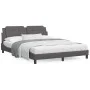 Cama con colchón cuero sintético gris 160x200 cm de vidaXL, Camas y somieres - Ref: Foro24-3208876, Precio: 396,09 €, Descuen...