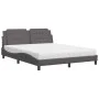 Cama con colchón cuero sintético gris 160x200 cm de vidaXL, Camas y somieres - Ref: Foro24-3208876, Precio: 396,09 €, Descuen...