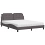 Cama con colchón cuero sintético gris 160x200 cm de vidaXL, Camas y somieres - Ref: Foro24-3208876, Precio: 414,93 €, Descuen...
