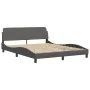 Cama con colchón cuero sintético gris 160x200 cm de vidaXL, Camas y somieres - Ref: Foro24-3208876, Precio: 396,09 €, Descuen...