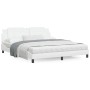 Cama con colchón cuero sintético blanco 180x200 cm de vidaXL, Camas y somieres - Ref: Foro24-3208881, Precio: 441,61 €, Descu...
